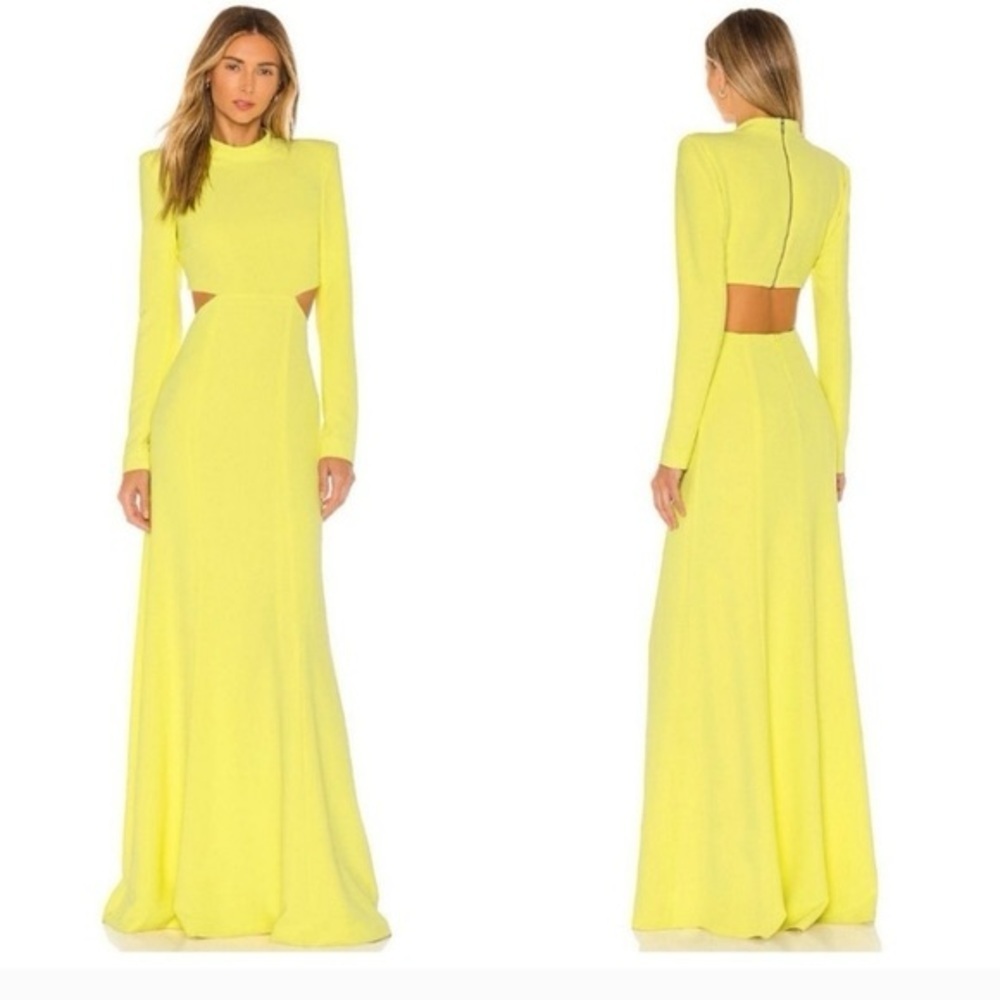 A.L.C. Gabriela Revolve Dress in Lemon Yellow Size 0 - Picture 3 of 11